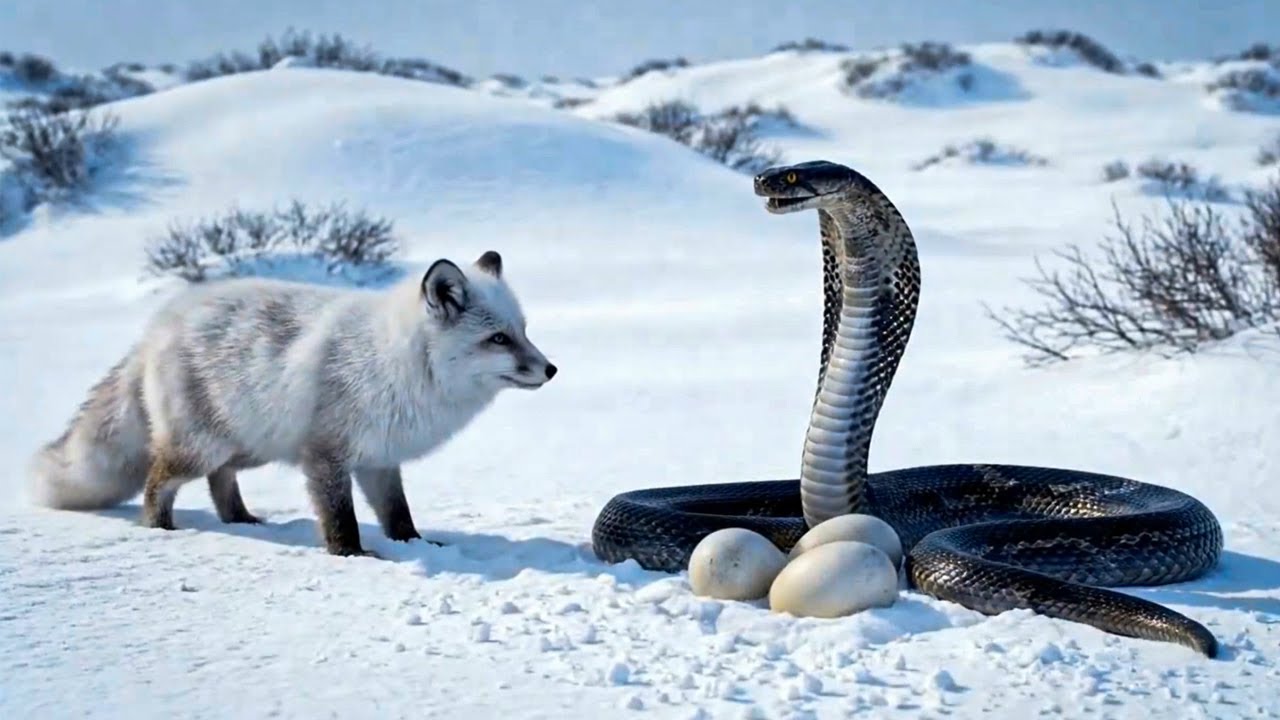 Unbelievable! Arctic Fox vs Giant Cobra &ndash; Survival Battle in the Snow.