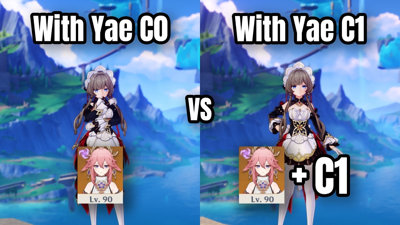 Yae Miko C0 vs C1 for Sandrone &ndash; Damage Comparison 🔥