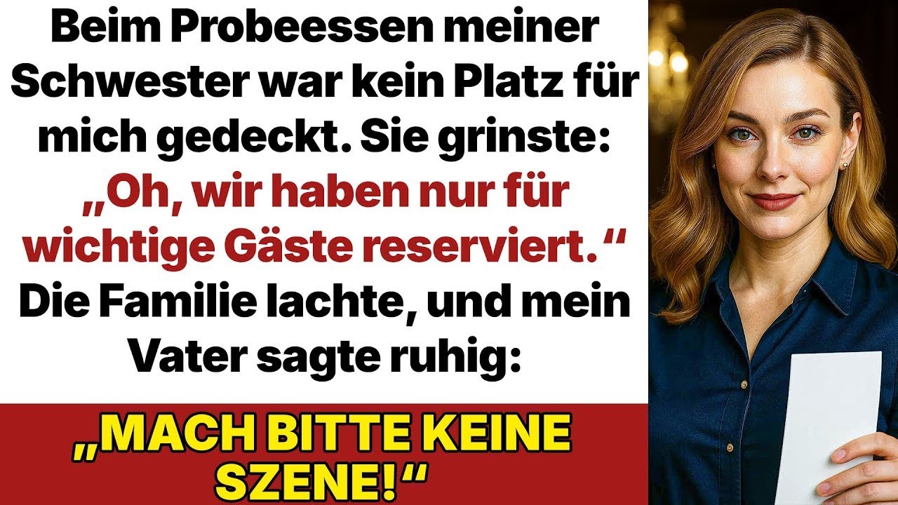 Meine Familie gab mir keinen Platz bei der Hochzeit, bis sie merkten, dass der Saal mir gehört