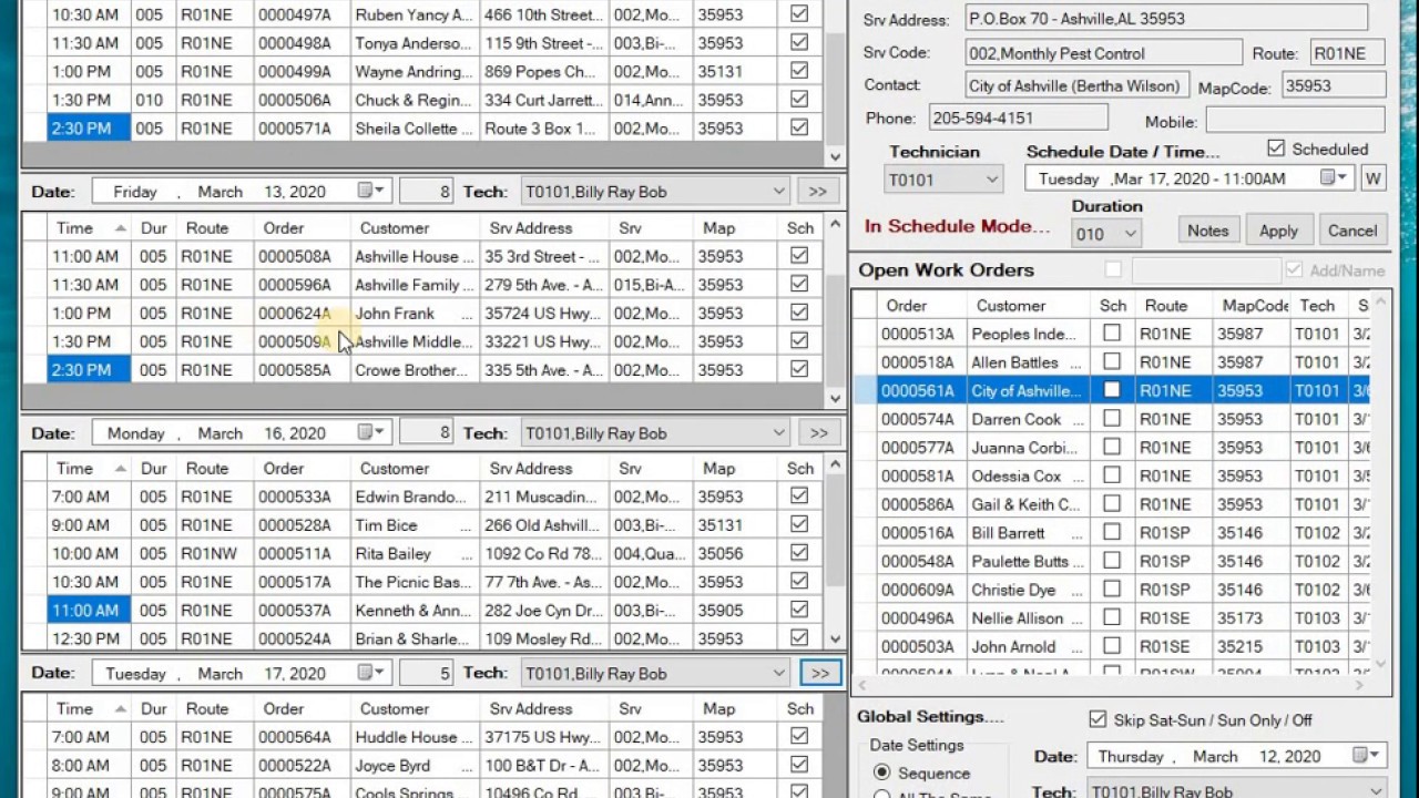 ProServe 2012 - Pest Control Software Management Scheduler