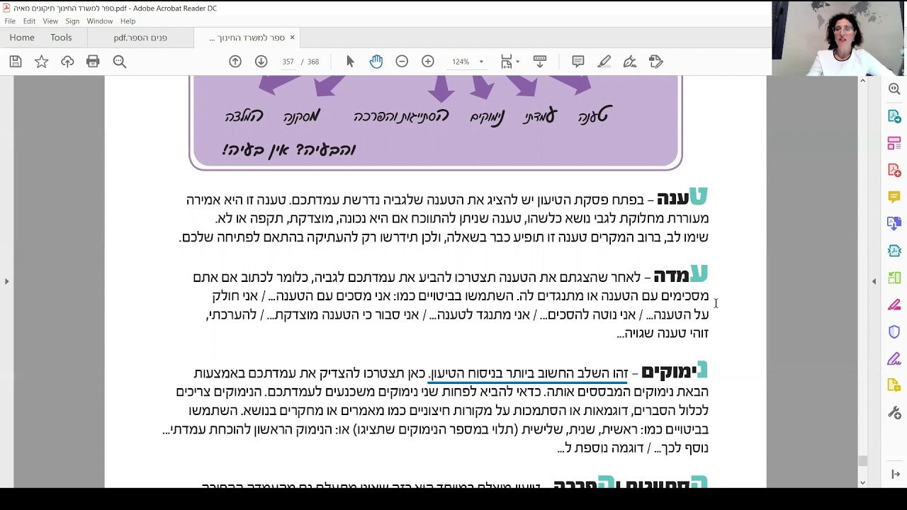 לשון בקלי קלות - כתיבת טיעון - ד״ר אורלי קיים