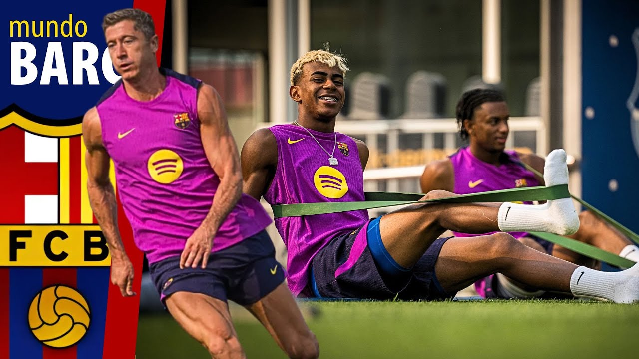 ENTRENAMIENTO BARÇA: Lewandowski vuelve al grupo y apunta al Levante