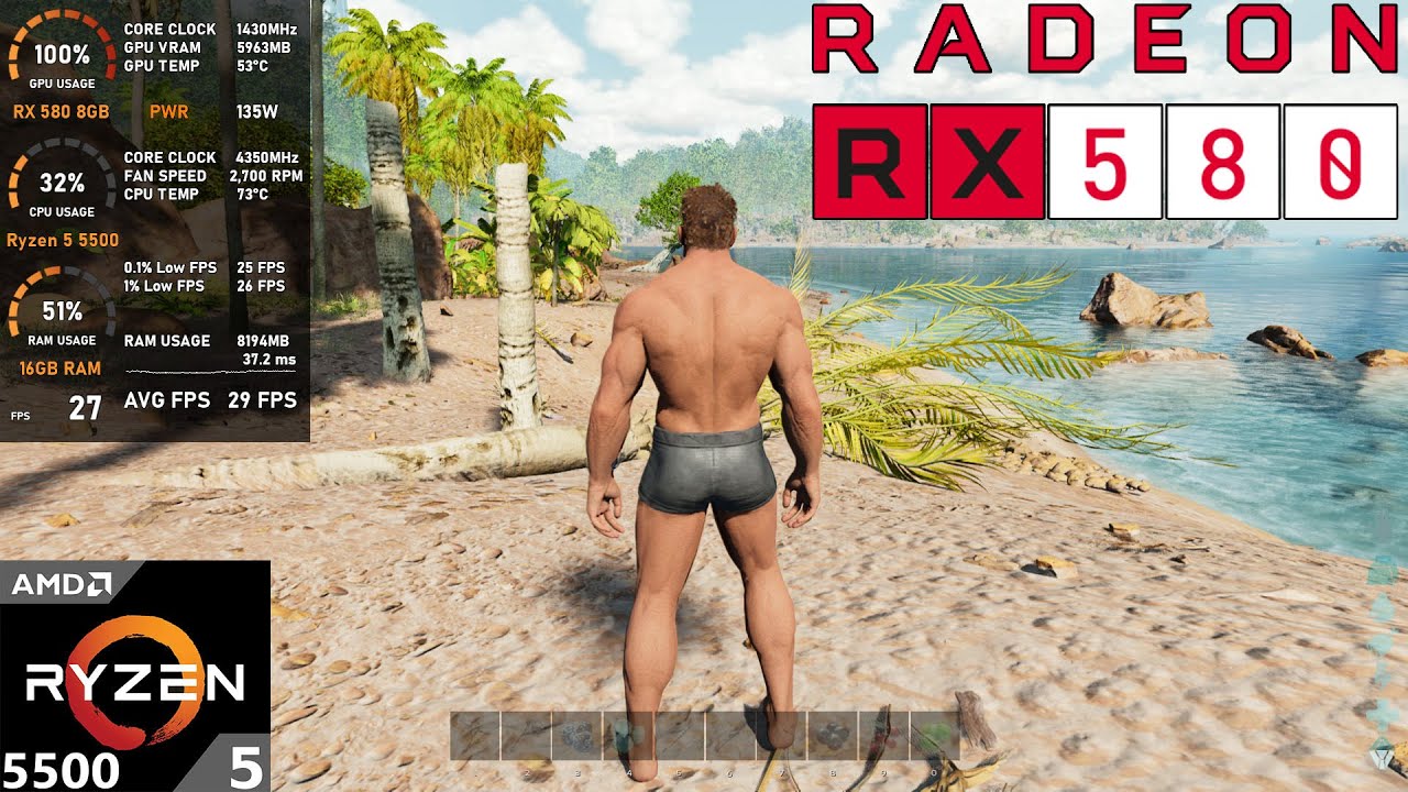 RX 580 8GB : Ark: Survival Ascended