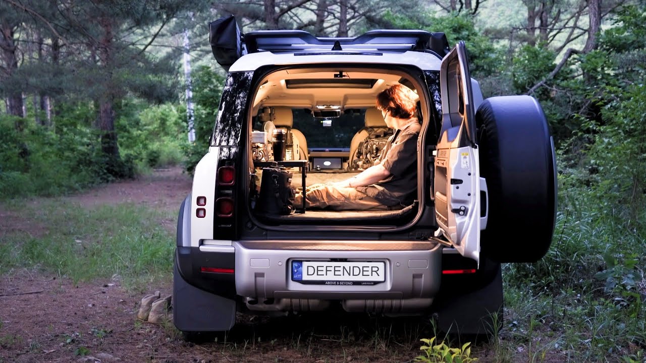 СТЕЛС-АВТОМОБИЛЬ В КЕМПИНГЕ В СЕКРЕТНОМ ЛЕСУ [ LAND ROVER NEW DEFENDER 110 ]