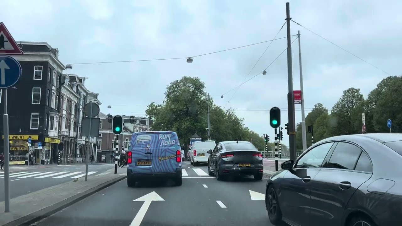 Driving around Amsterdam city centre