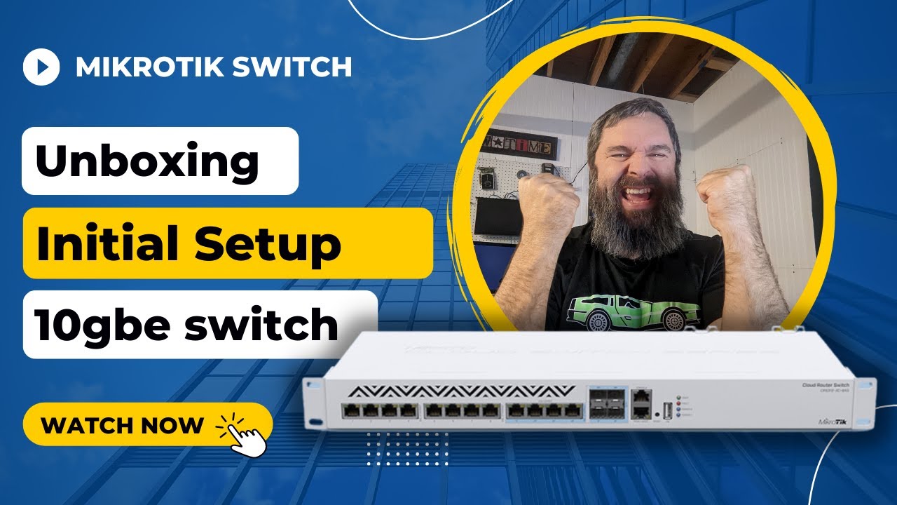Распаковка и начальная настройка MikroTik CRS312 4C+8XG // 10-гигабитный коммутатор
