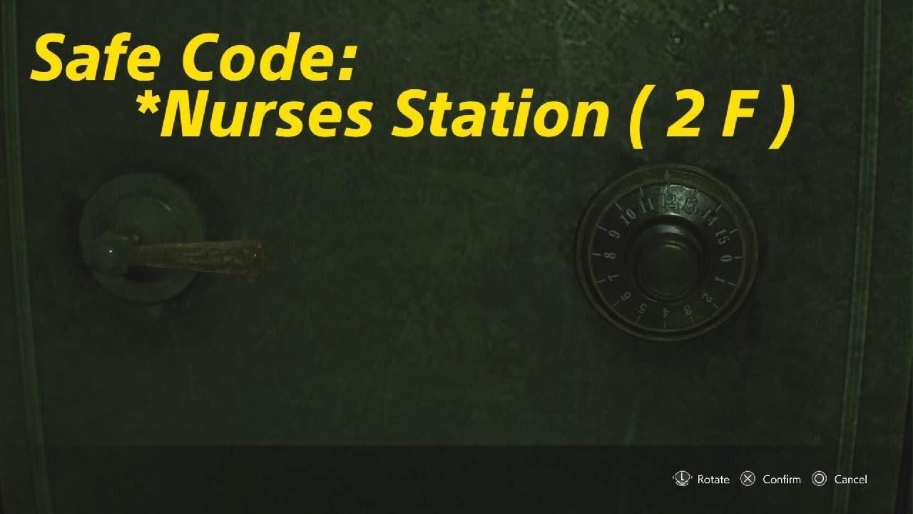 RESIDENT EVIL 3 Safe Code, Nurses station ( 2 F )
