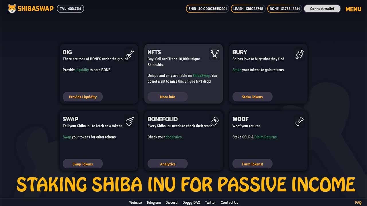 How to Stake Shiba Inu in ShibaSwap for passive income.