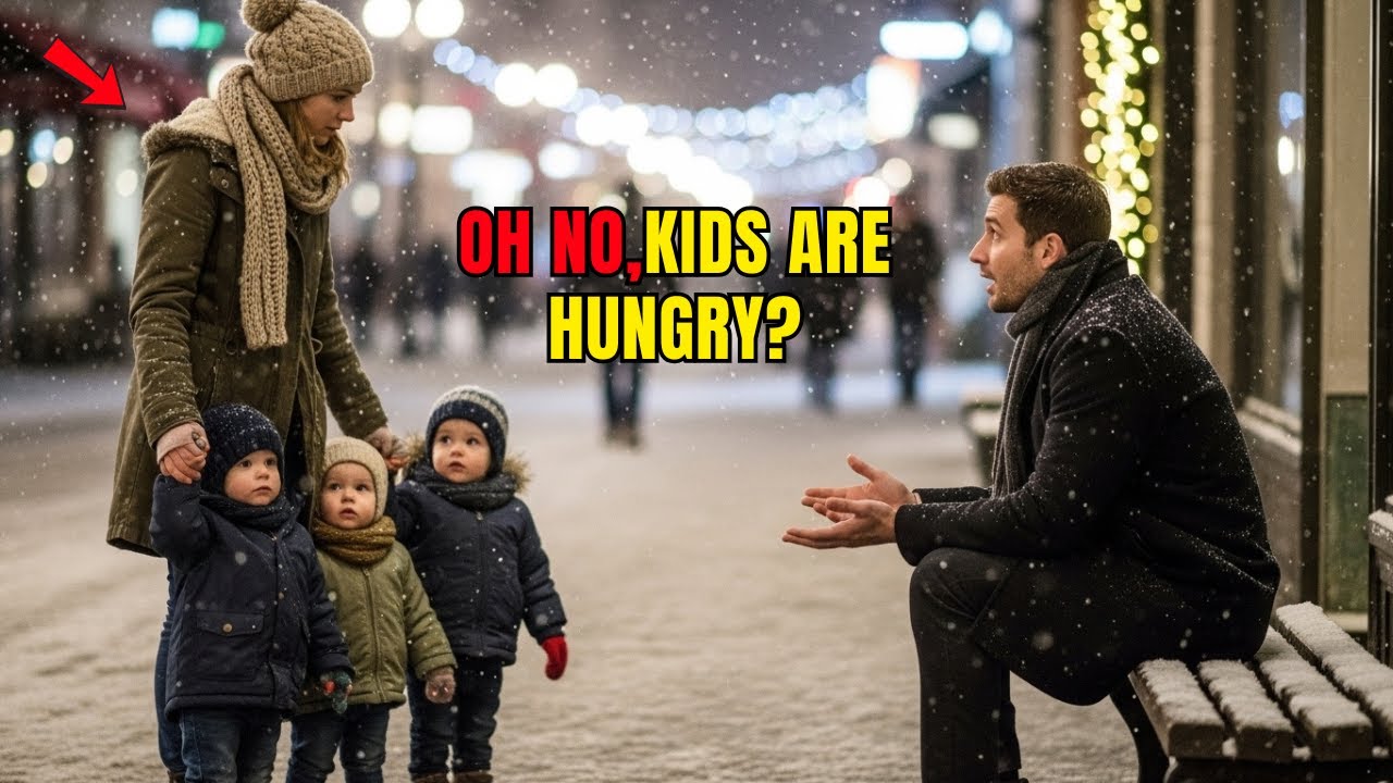 poor single dad saw a single mother & her kids begging for food on Christmas Eve—the truth left him