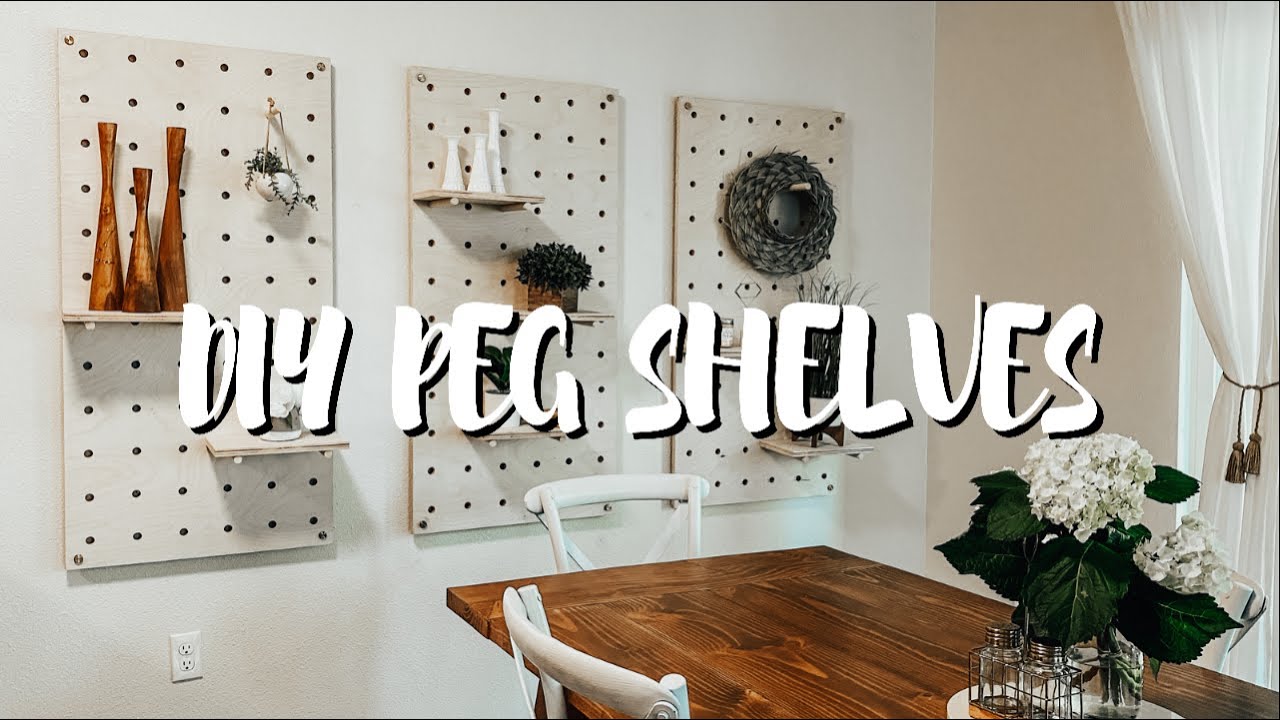 DIY PEG SHELF | GIANT PEGBOARD WALL