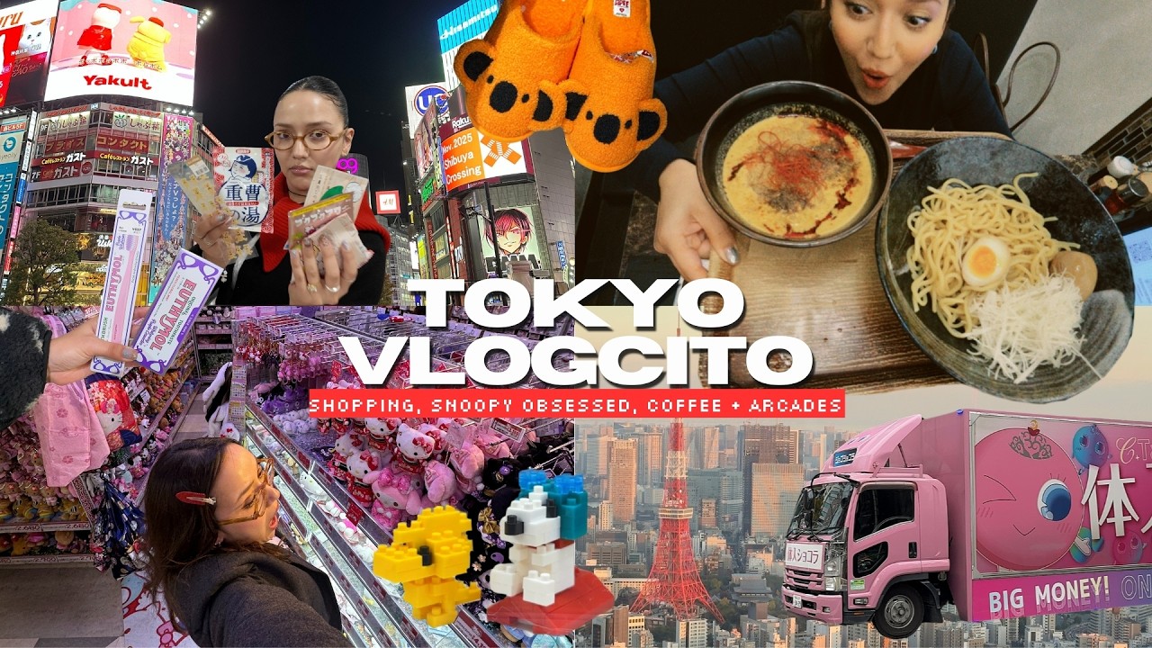 ⭑.ᐟTOKYO VLOG🍡🇯🇵 exploring as a couple, snoopy, shopping, arcades, coffee + spanglish