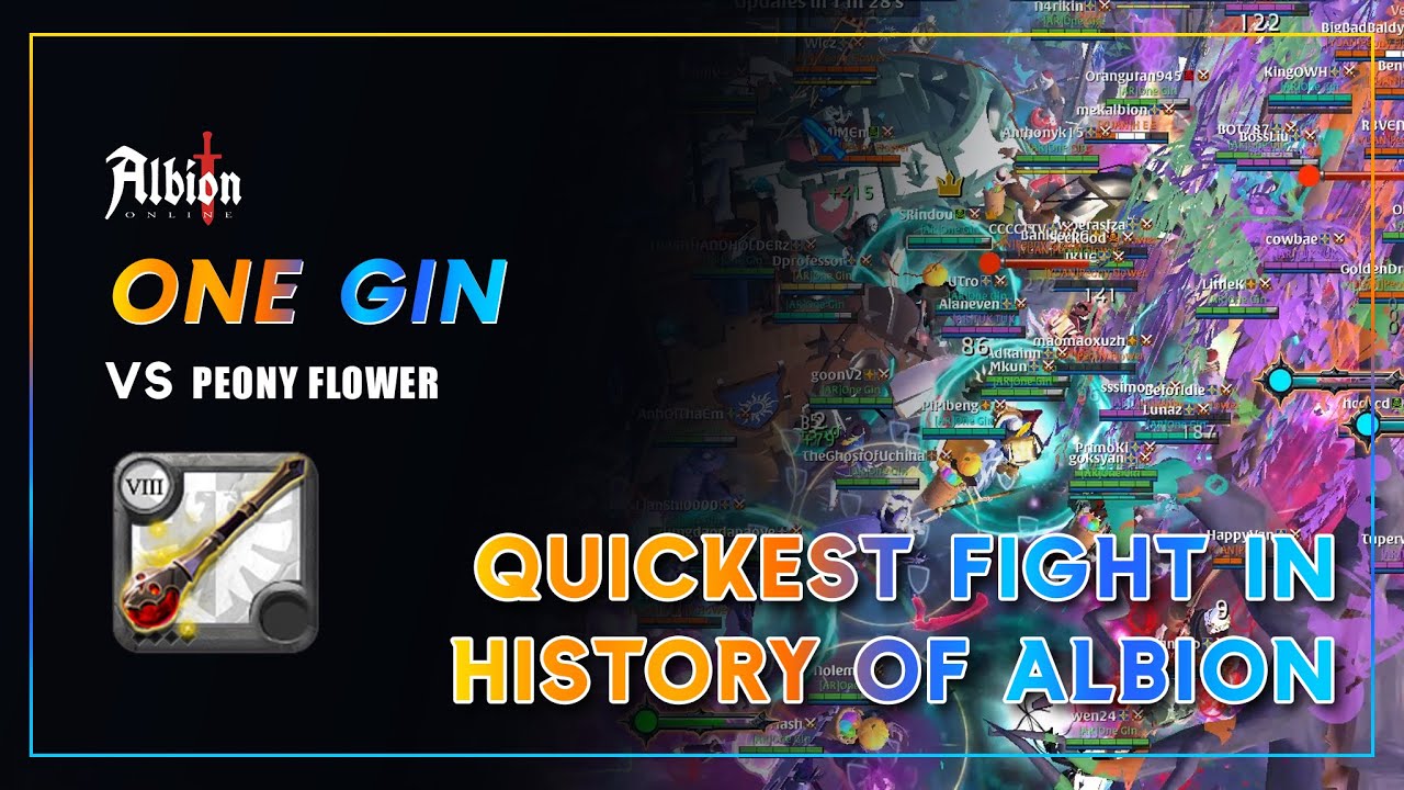 ONE GIN VS PEONY FLOWER | Open World Fight - 12UTC | Lifecurse POV | Albion Asia