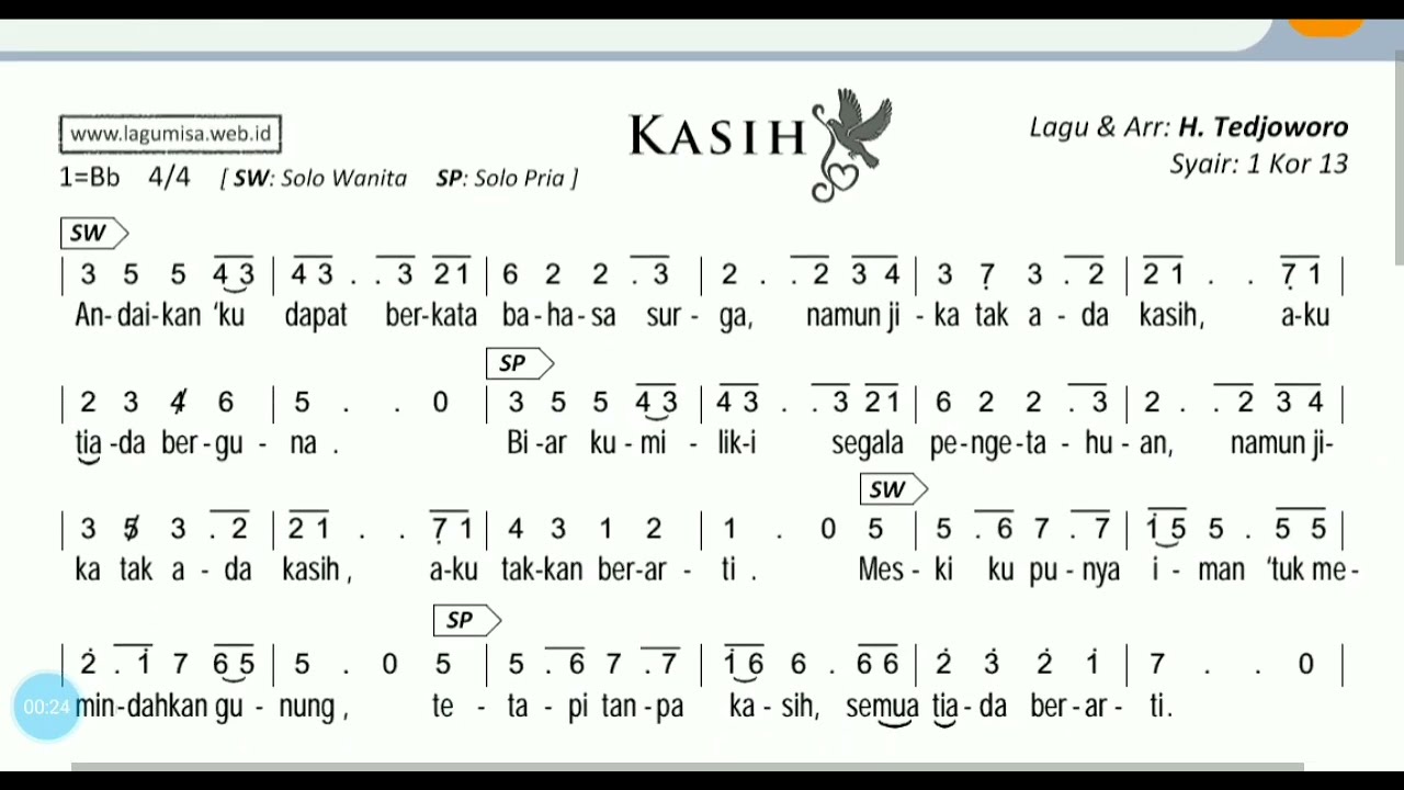 SATB - KASIH (H. Tedjoworo)