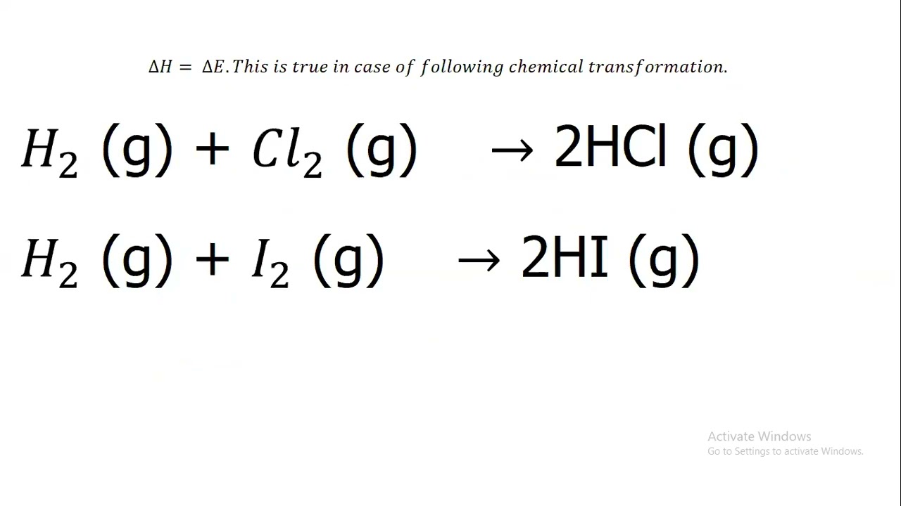 Relation between heat of reaction at  𝑞 𝑝  and heat of  reaction (𝑑𝑞)𝑣