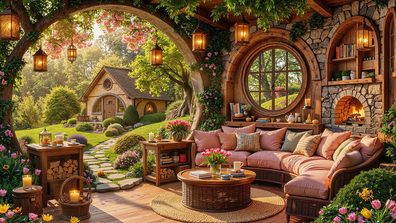 Smooth Jazz Music for Spring Days 🌺 Cozy Coffee Shop Ambience with the Subtle Fragrance of Flowers