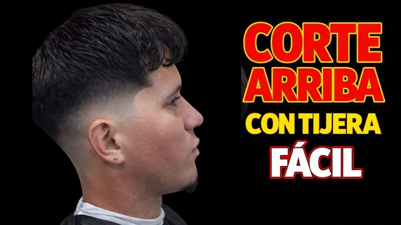 Corte arriba con tijera fácil | Diagramación y textura paso a paso
