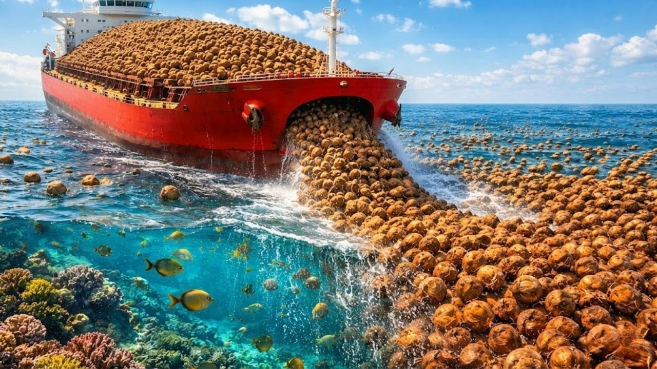 Jogaram MILHARES de toneladas de casca de coco no mar — e o resultado chocou cientistas