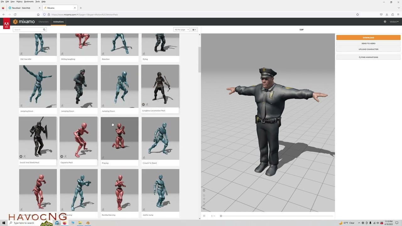 Police Officer from SketchFab to Blender to BeamNG...