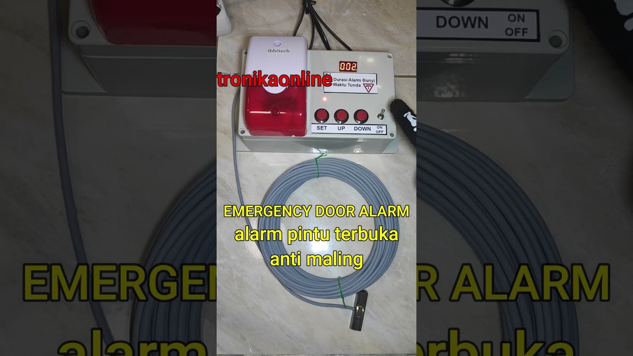 EMERGENCY EXIT DOOR ALARM PINTU TERBUKA Anti Maling ADJUSTABLE DIGITAL DISPLAY ALBox