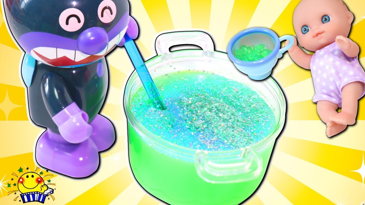 スライムとカラフルビーズのスープお料理✨赤ちゃんとおままごと！たまごMammy