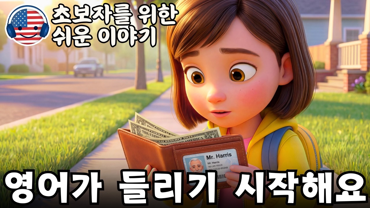 영어가 들리기 시작해요 🎧 초보자를 위한 짧은 영어 이야기 ‘리리가 주운 지갑’
