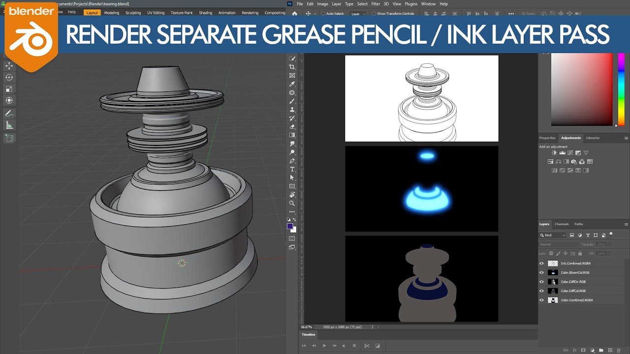 Blender - Render Separate Grease Pencil / Ink Layer Pass