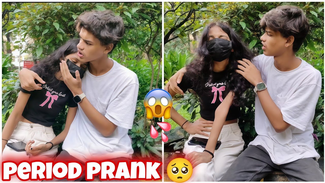 Period prank 🥺| period prank on bf 🥹❤️|ये क्या किया हसीब ने 🤗😭#prankvideo #viralvideo