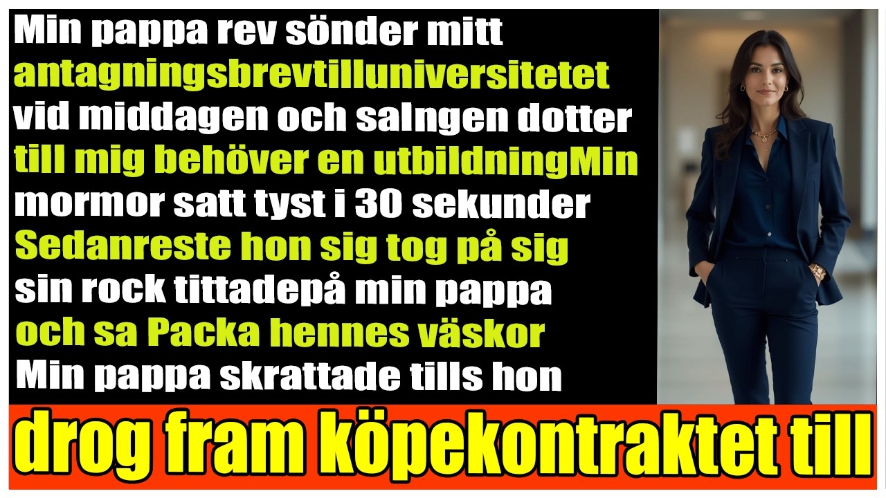 Pappa sa att jag inte behövde studera  han visste inte vem som ägde huset