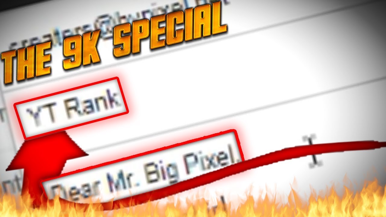 THE 9K SPECIAL (APPLYING FOR YT RANK)