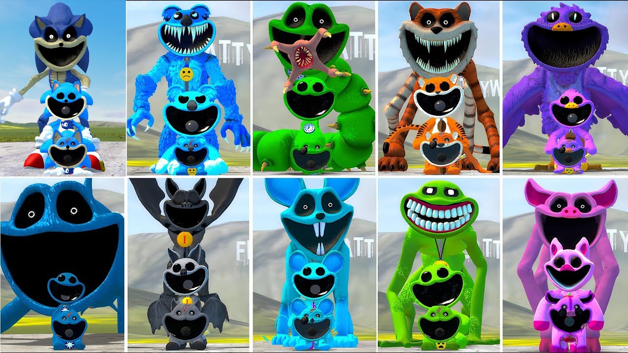ALL NEW SMILING CRITTERS FORGOTTEN FAMILY VS ALL MECHA TITAN POPPY PLAYTIME CHAPTER 3 in Garry's Mod