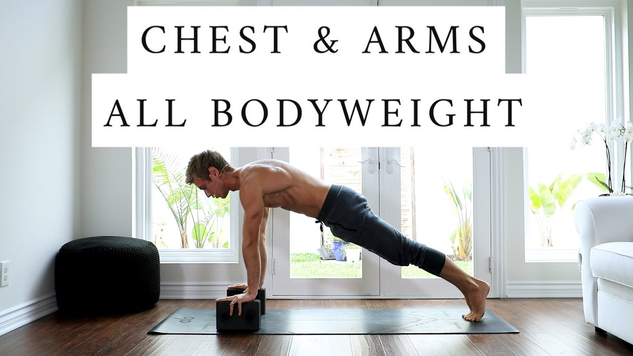 At Home Yoga Bodyweight Workout: Chest, Shoulders & Arms