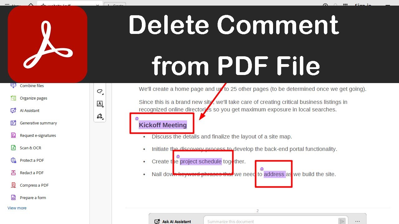 How to Delete Comment from PDF File?