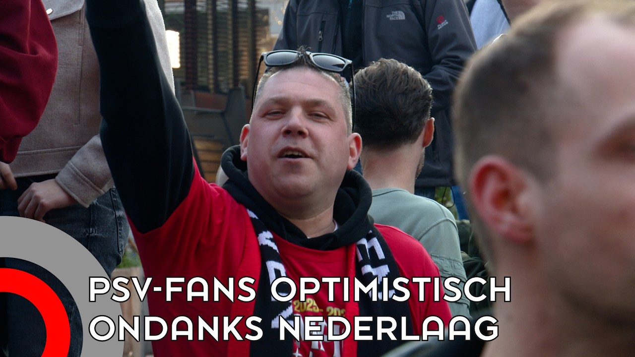 PSV-fans op Stratumseind optimistisch na verliespartij: 'Ik heb vertrouwen in het kampioenschap'