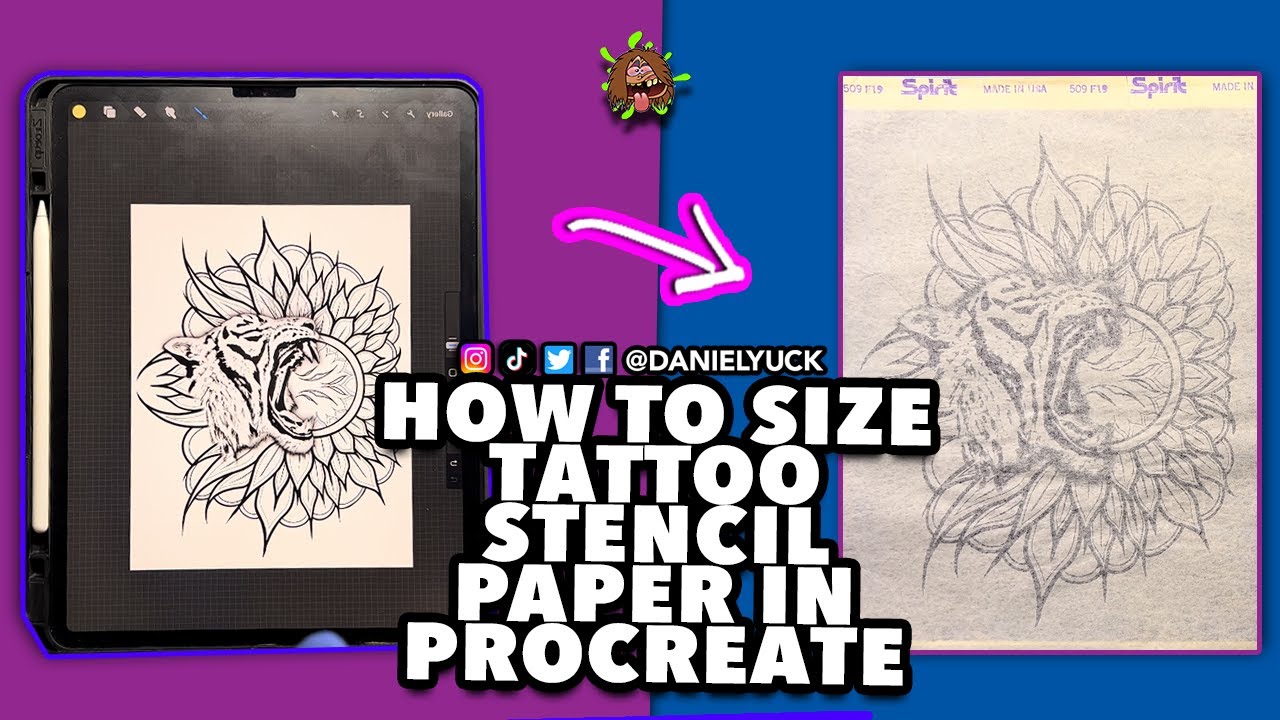How To Size Tattoo Stencil Paper Procreate