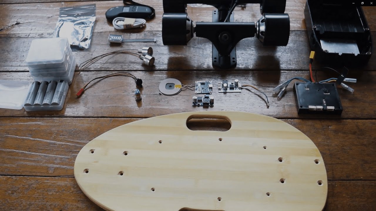 DIY Electric Skateboard with built in wireless charging