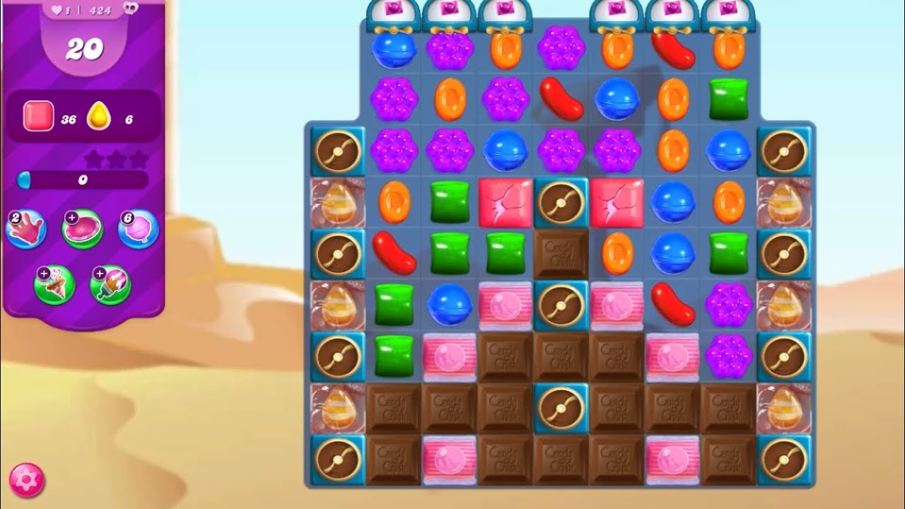 Candy Crush Saga Level 424 (NO BOOSTERS)
