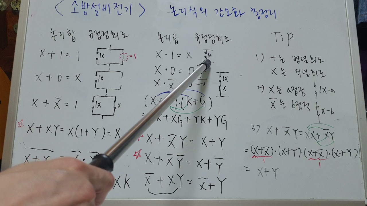 [소방설비전기] 논리식 간소화 총정리! 필독하세요! 쉽게 이해할수 잇어요