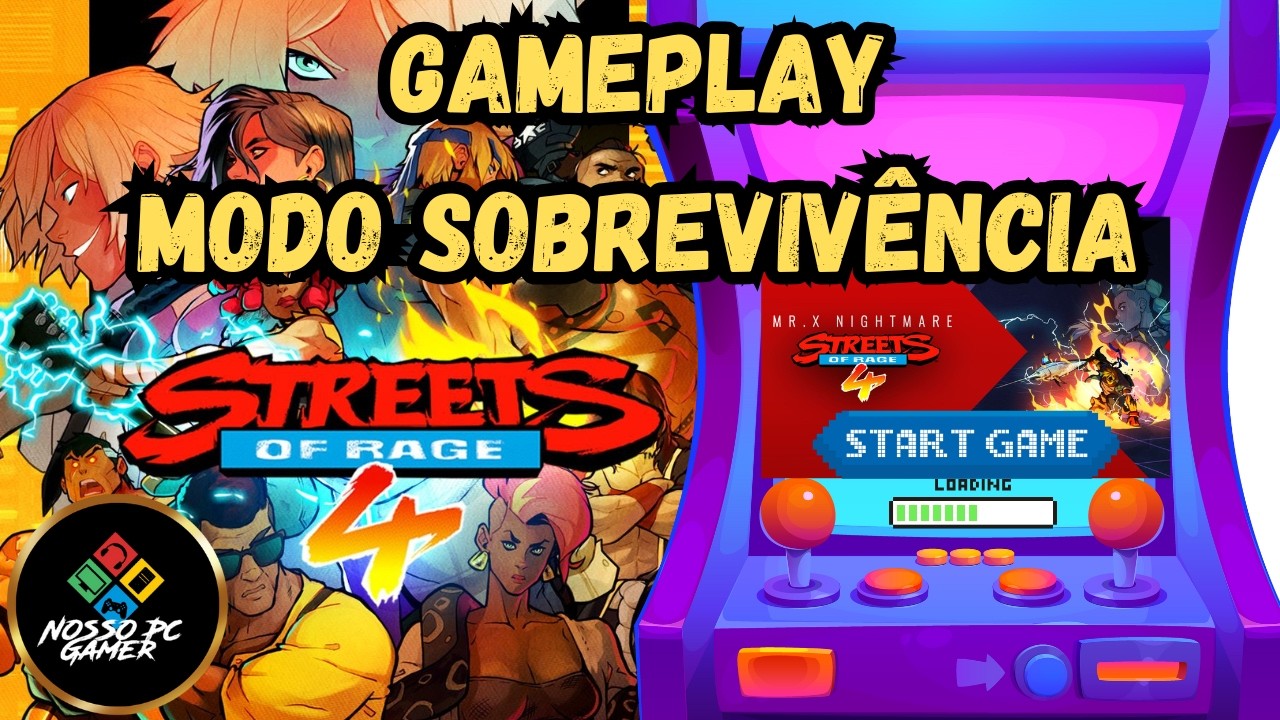 Street of Rage 4 Mr X Nightmare - modo sobrevivência - Gameplay