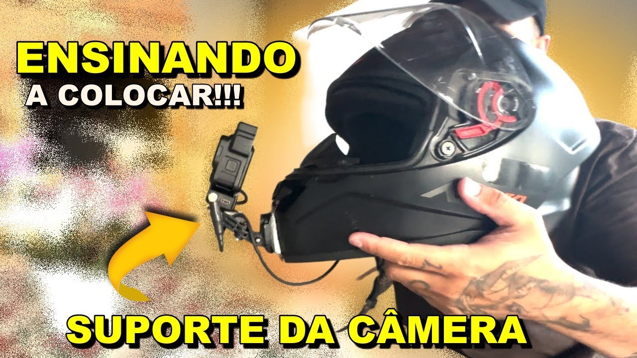 ENSINANDO A COLOCAR O SUPORTE DA GOPRO NO CAPACETE!!!