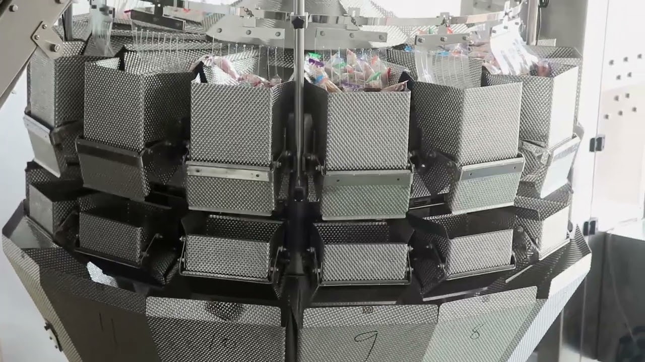 KENWEI marshmallow multihead weigher and packaging system vertical packaging báscula multicabezal