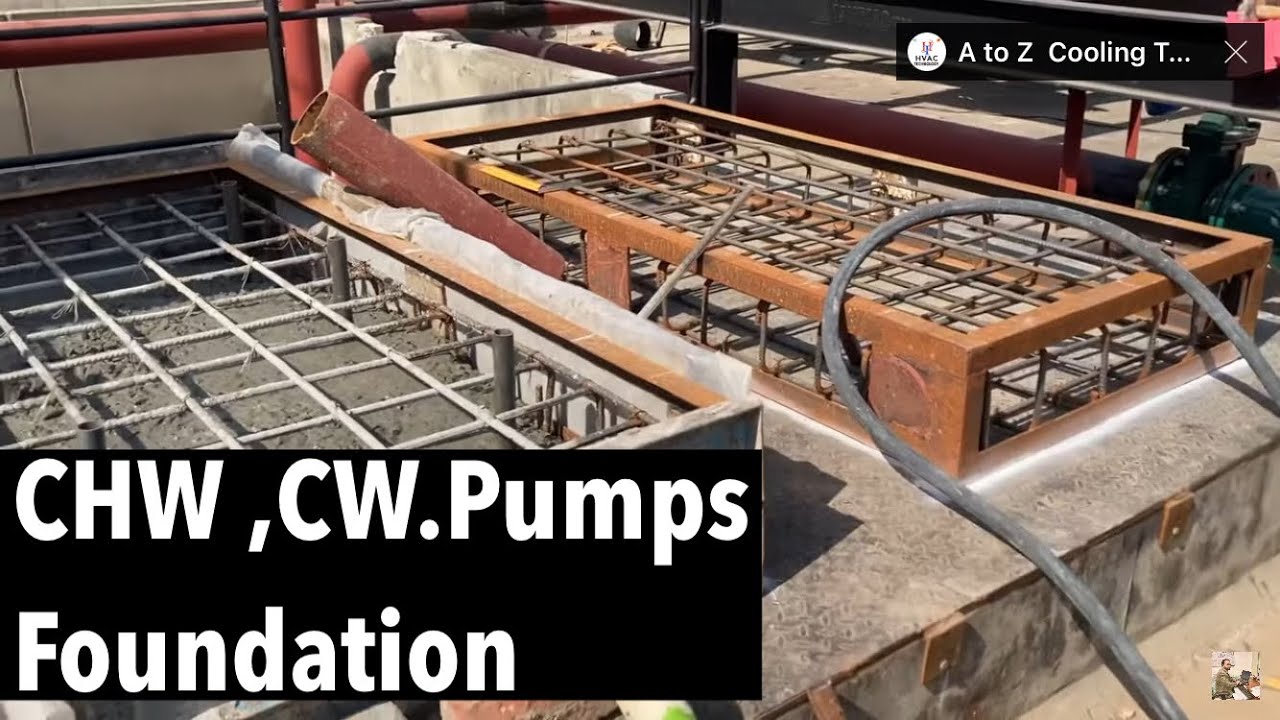 (HVAC Project Video 11) Inertia Pump Foundation Making Related To HVAC In Urdu/Hindi