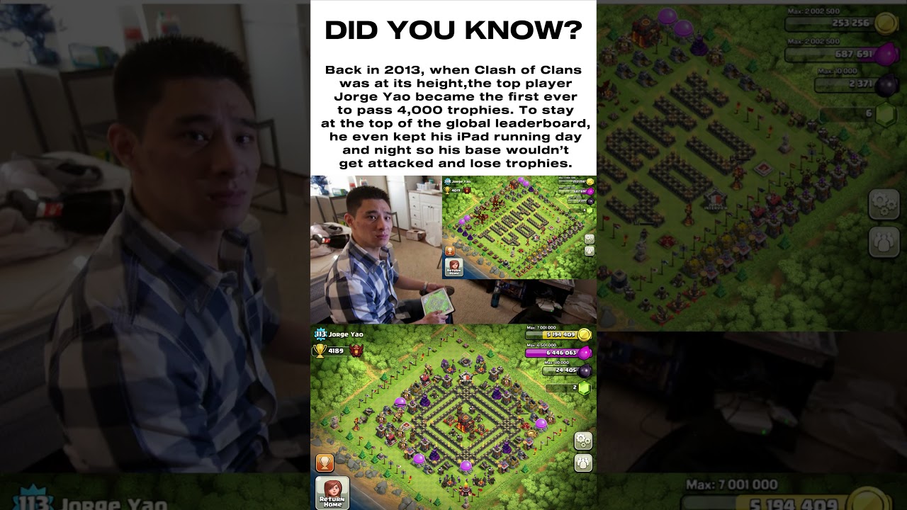 First Ever Player To Achieve 4000 Trophies In Clash Of Clans!