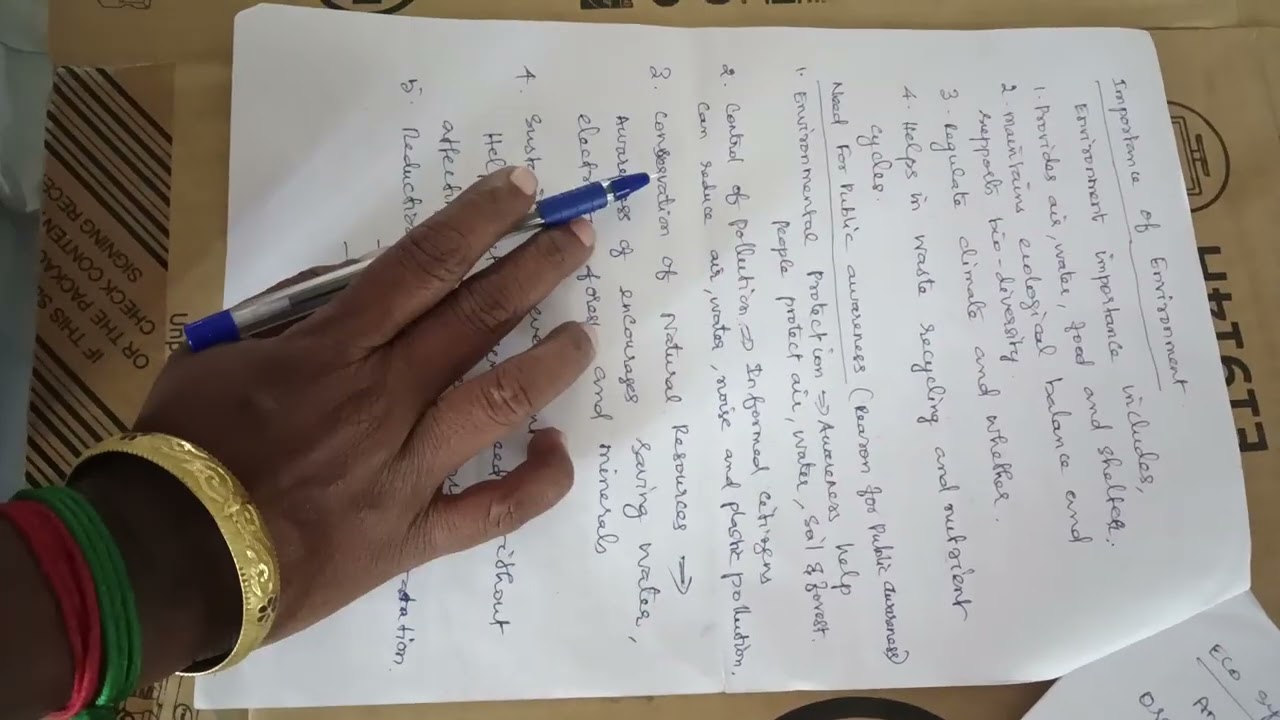 Enviornment science topic covered 