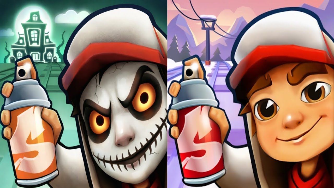 Subway surfers : Haunted hood 2024 🆚 Winter Xtreme 2026 Map Comparison 