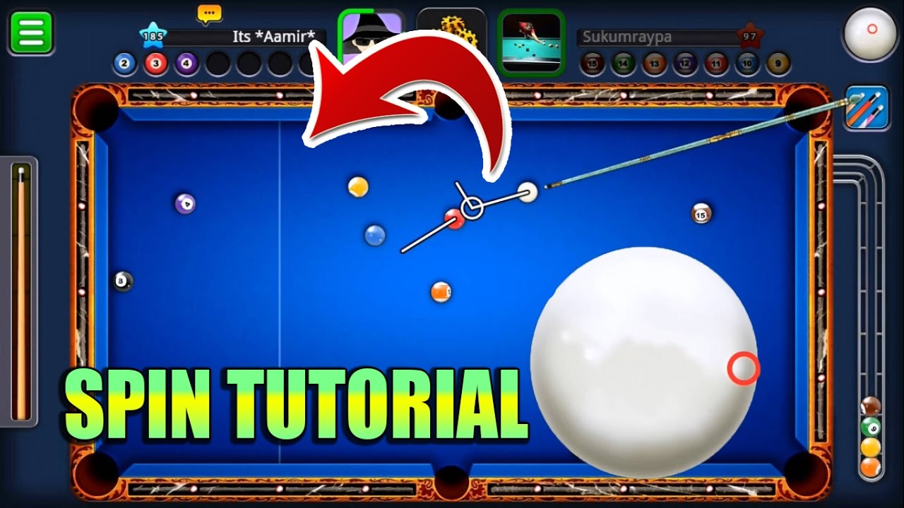 8 Ball Pool SPIN TUTORIAL- How To Use Spin [THIS WILL CHANGE THE WAY YOU PLAY]