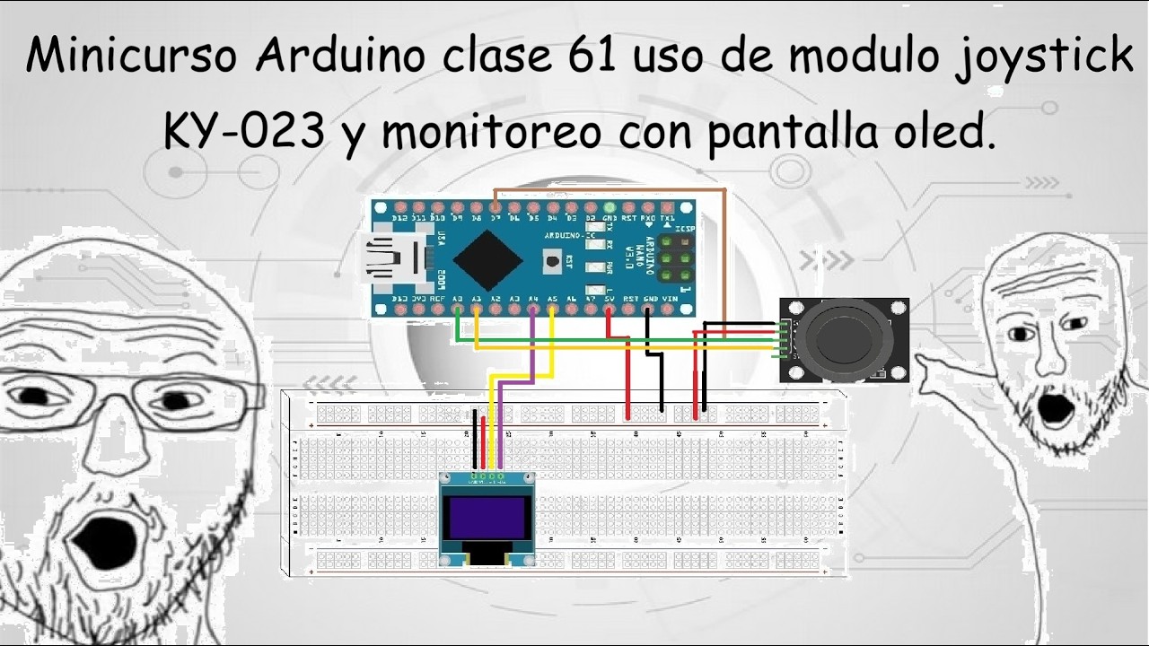 Minicurso Arduino clase 61: Uso de modulo joystick KY-023 y monitoreo con pantalla oled.