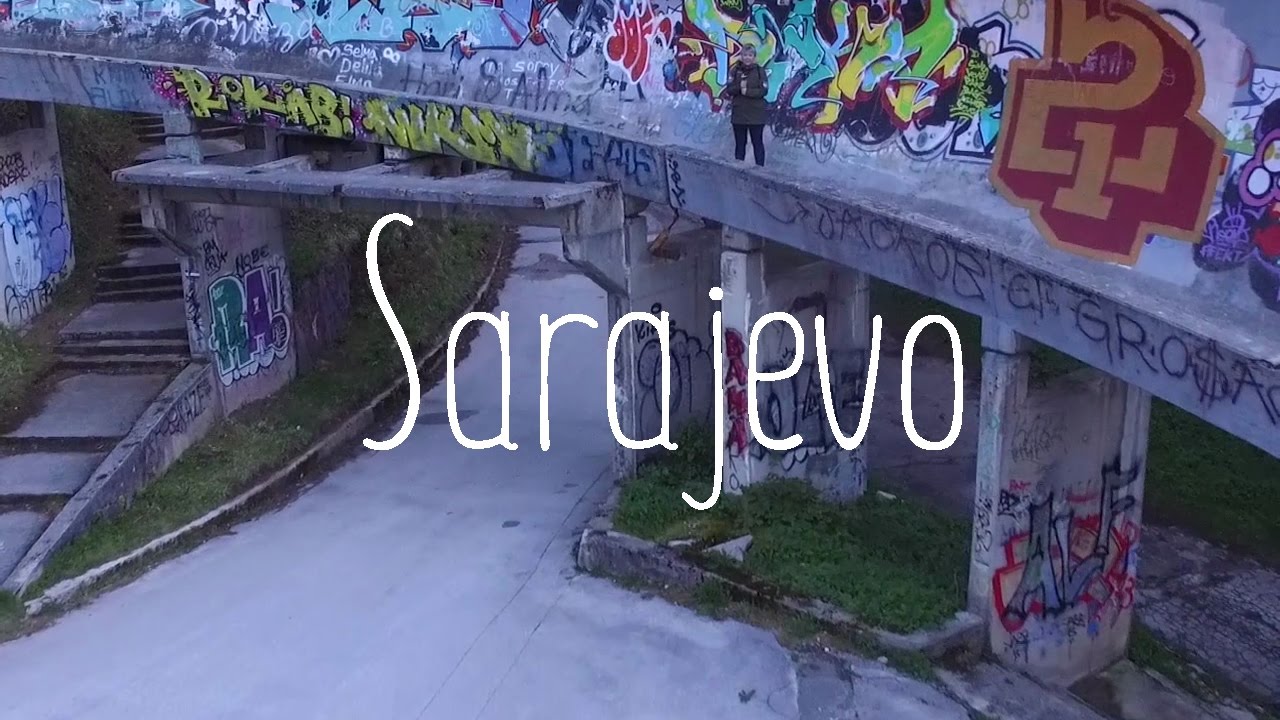 Abandoned Olympic bobsleight track in Sarajevo