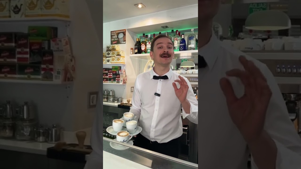 Llevar caf&eacute;s sin bandeja pt 2 #camarero #hosteleria #cafe #parati