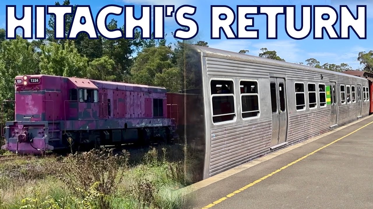 Melbourne’s former  Hitachi Trains first run in Preservation! Mornington Railways 1946T + Pink T334