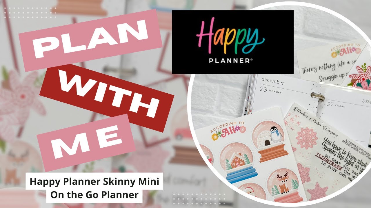 PLAN WITH ME | Happy Planner Skinny Mini | On the Go Planner | Skinny Mini | PWM | 12/23/24